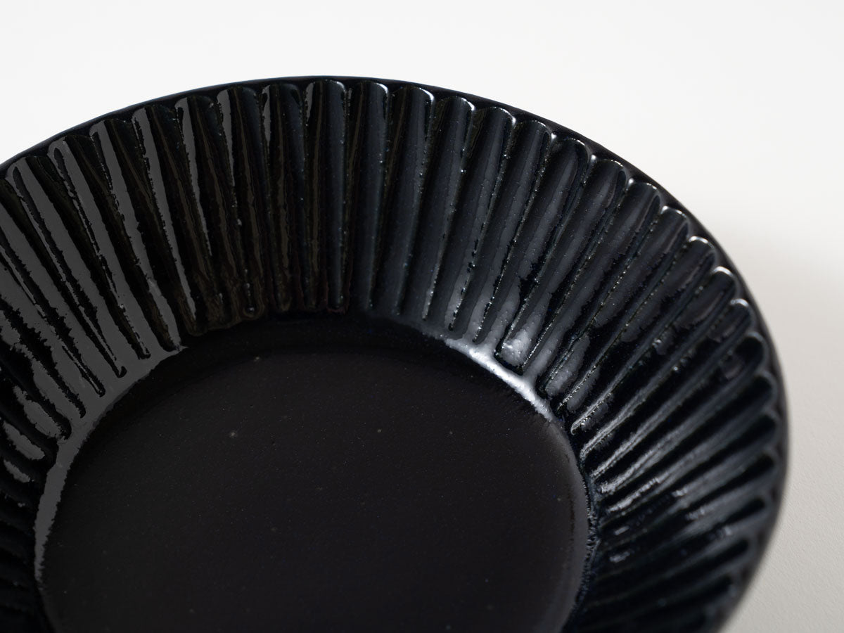 ルリ釉鎬平鉢(中)【加藤仁志】