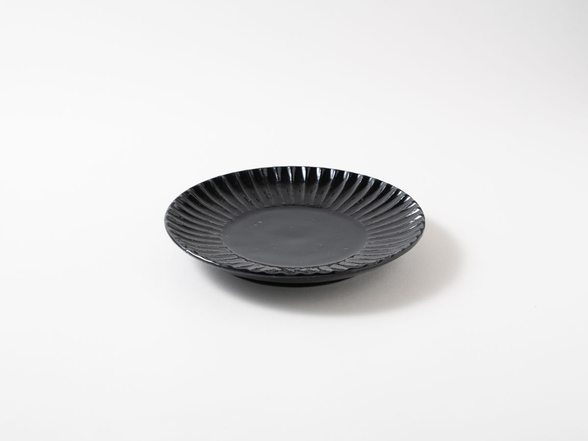 ルリ釉鎬皿17cm【加藤仁志】