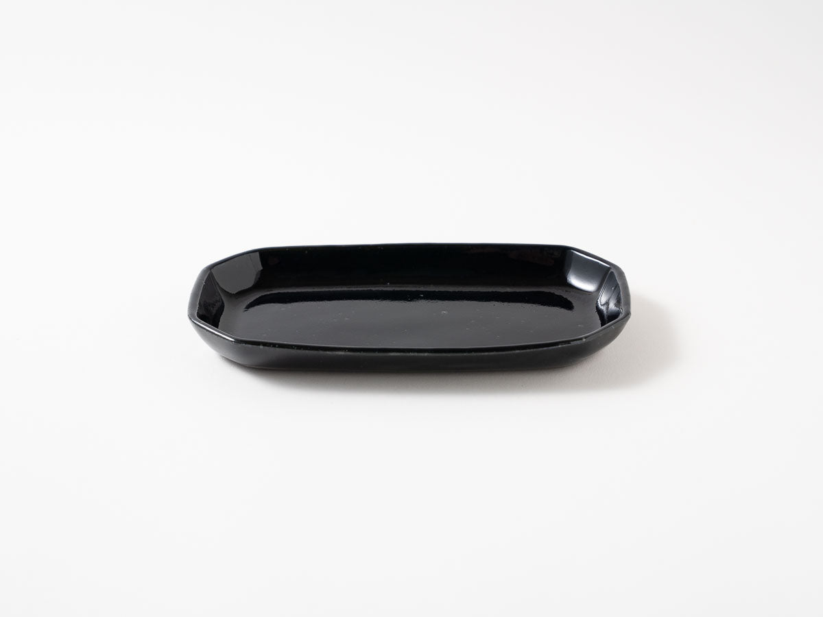 ルリ釉長方皿【加藤仁志】