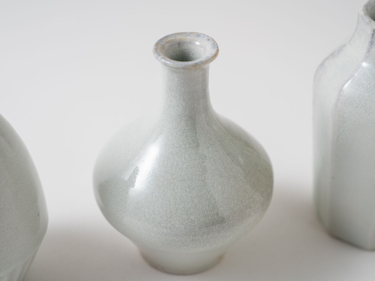 薪窯白磁花器(小)【加藤仁志】