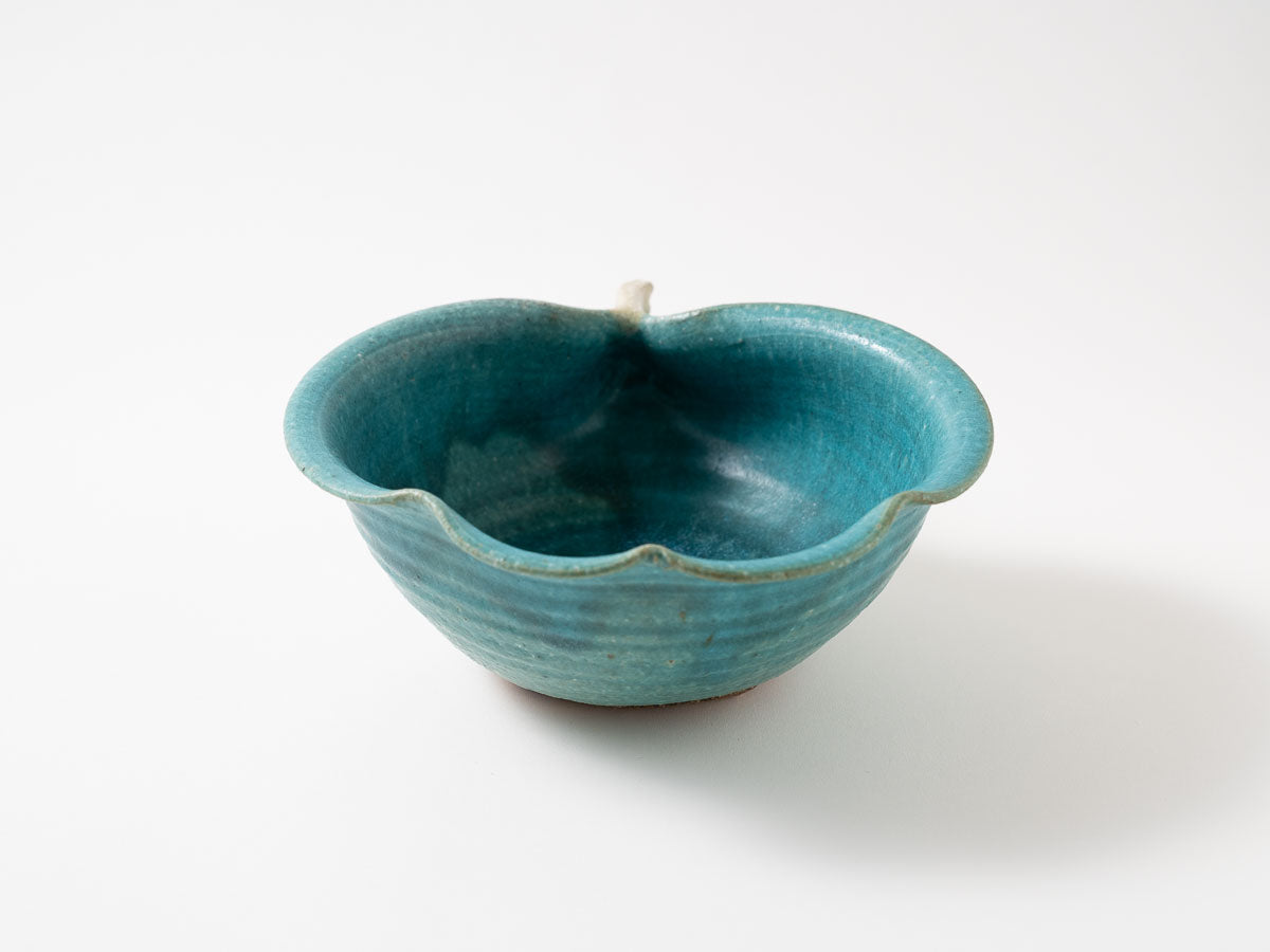 りんご鉢 特大 青【藤原純ex25】