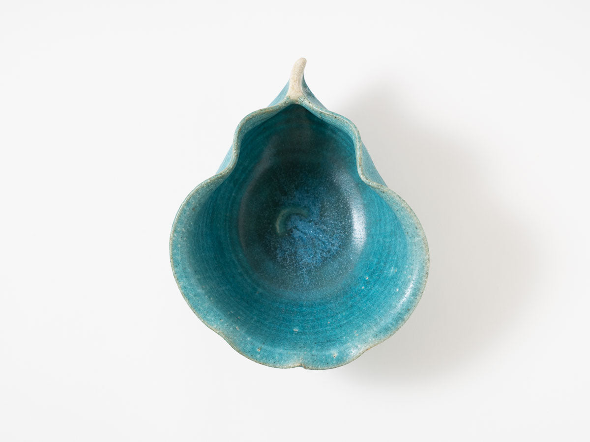 洋ナシ鉢 L 青【藤原純ex25】