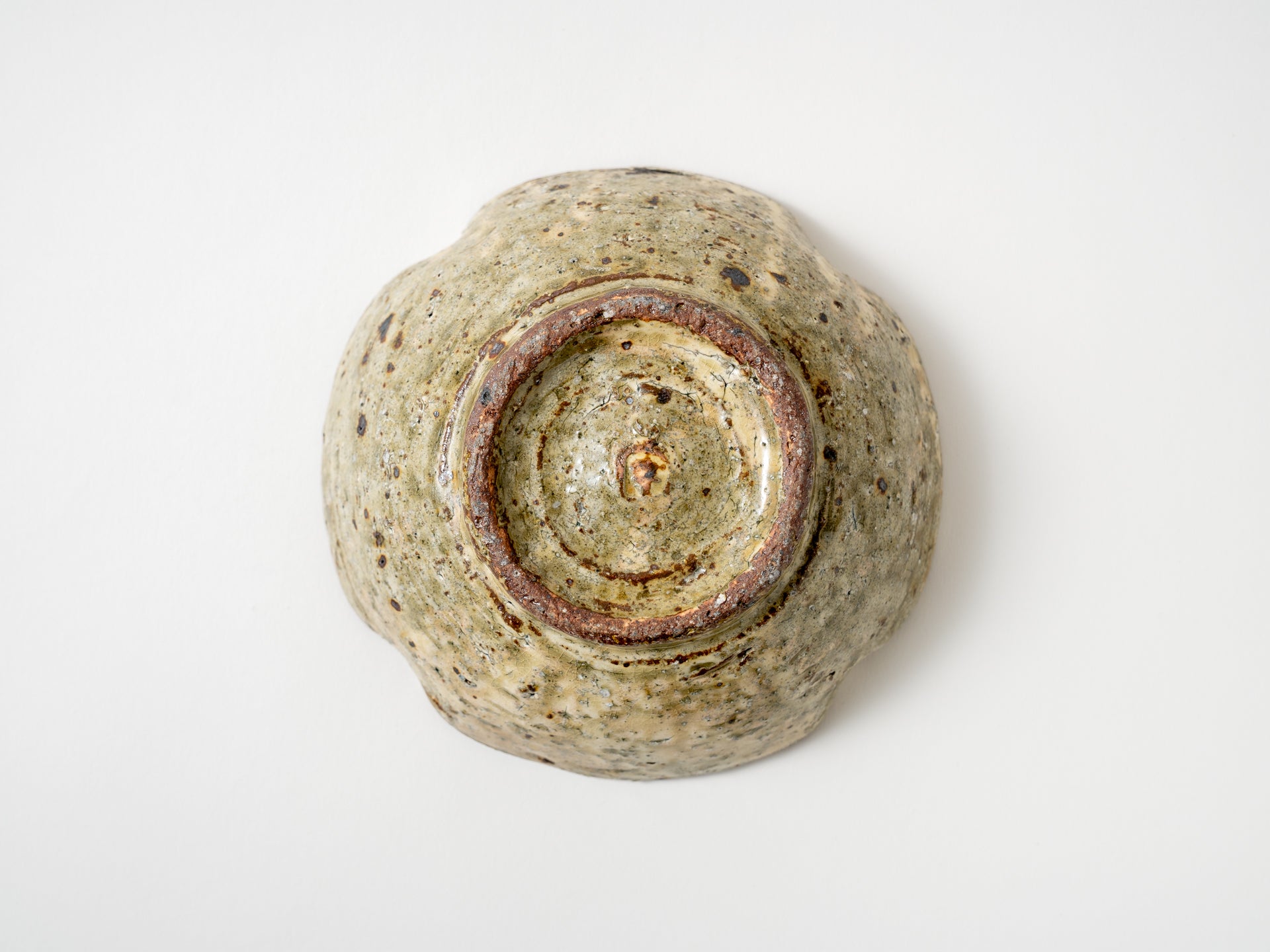 黄瀬戸四つ葉鉢【小辻真一】