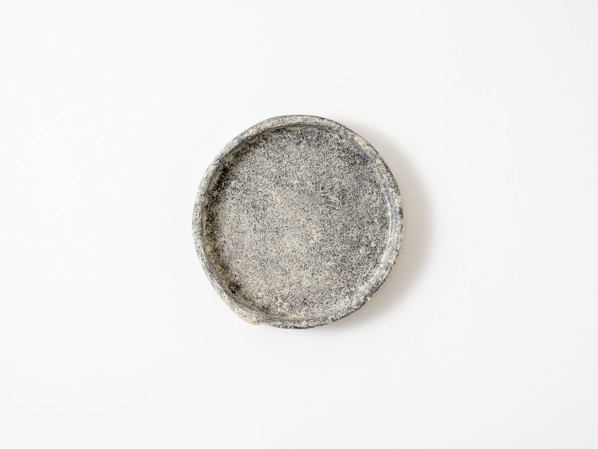 粉打(黒)立縁丸皿(姫)【梶原妙子】