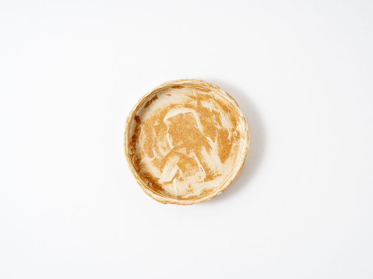 乱掻(黄)立縁丸皿(姫)【梶原妙子】