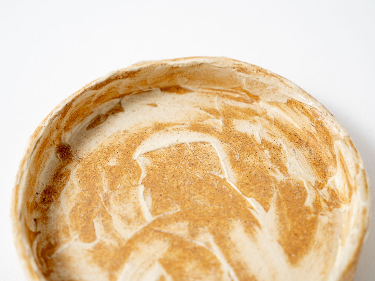 乱掻(黄)立縁丸皿(姫)【梶原妙子】