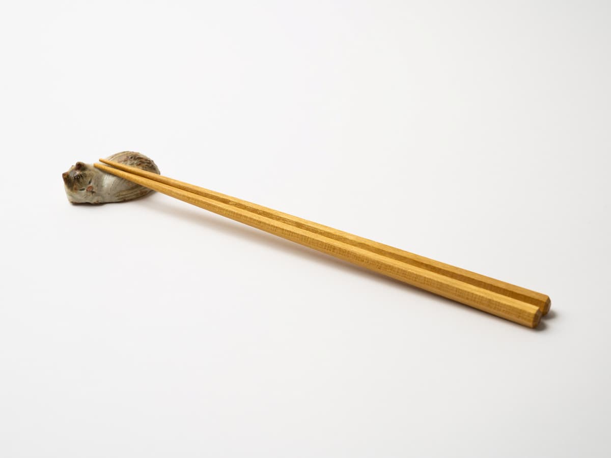 ナチュラルウッド六角 イエローハート22.5【箸蔵まつかん】