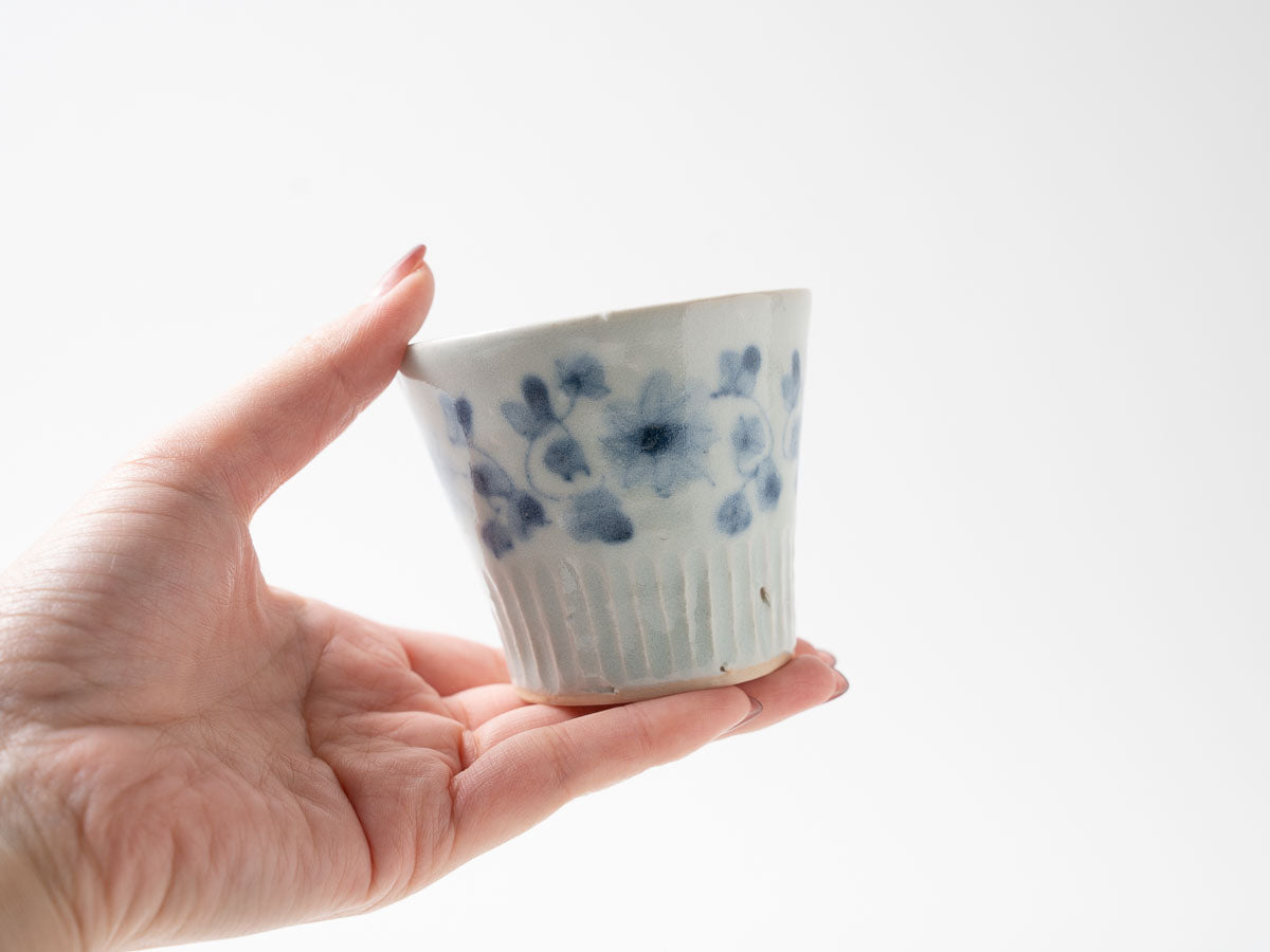 そば猪口 しのぎ花唐草【横田翔太郎】