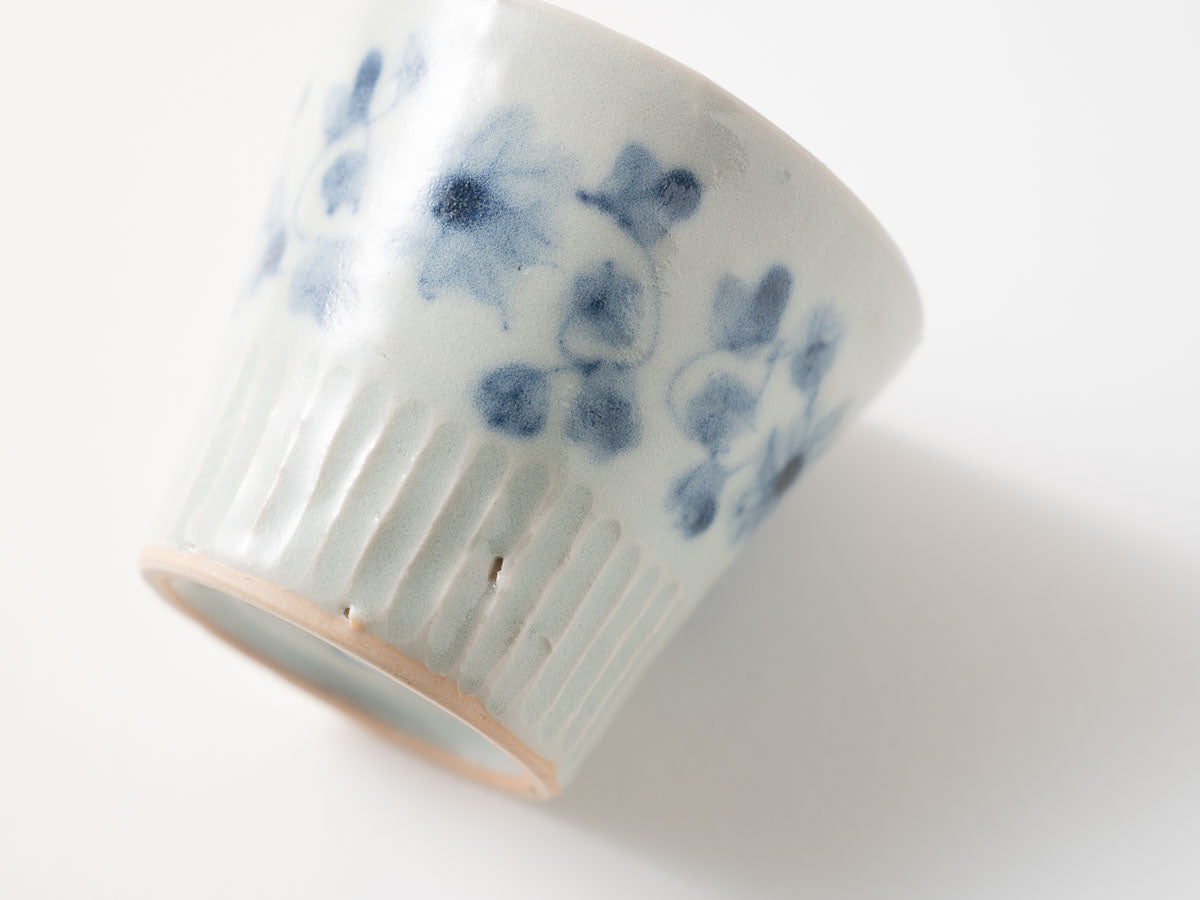 そば猪口 しのぎ花唐草【横田翔太郎】