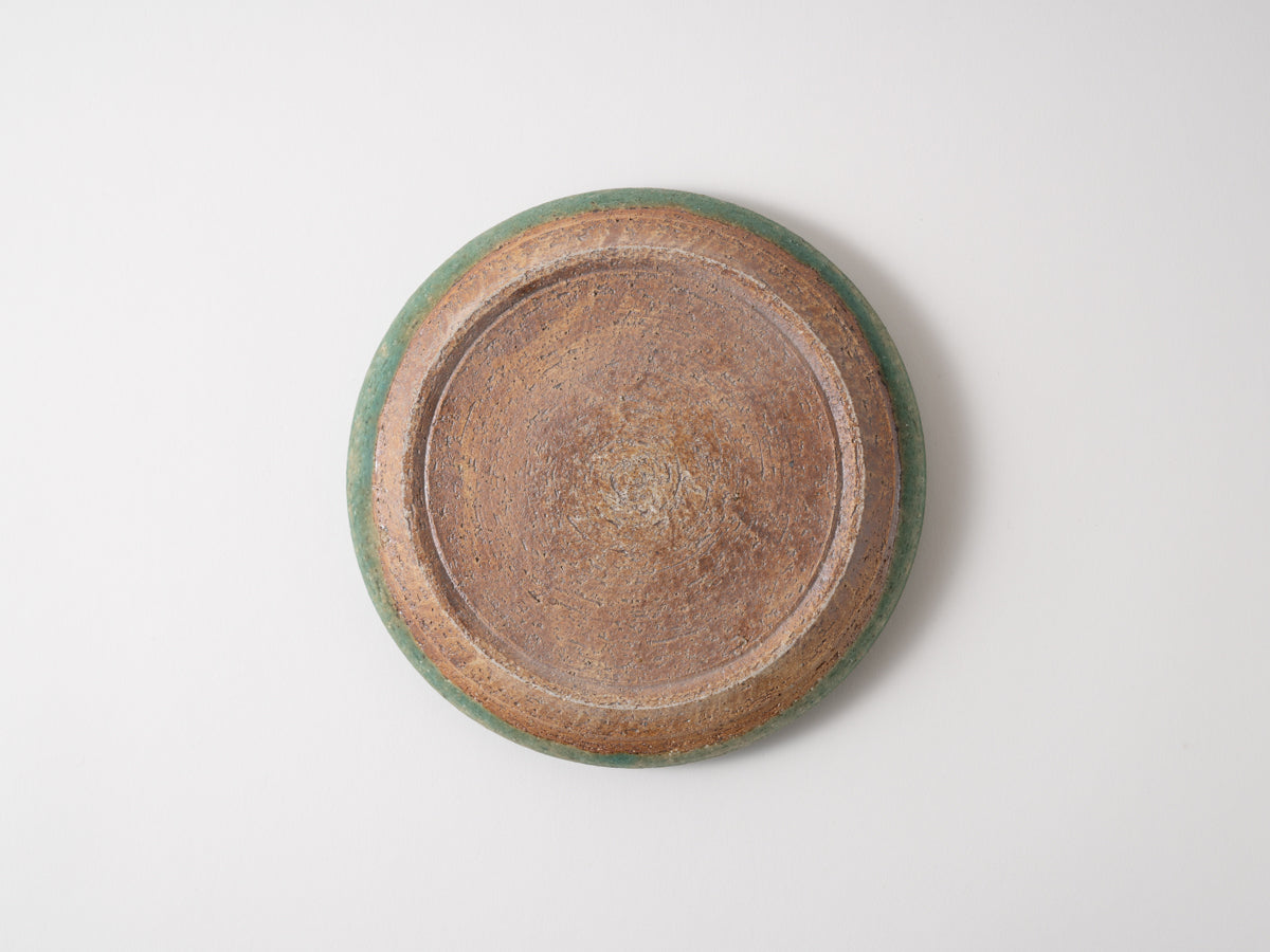 まるプレート 6寸 青【藤原純】