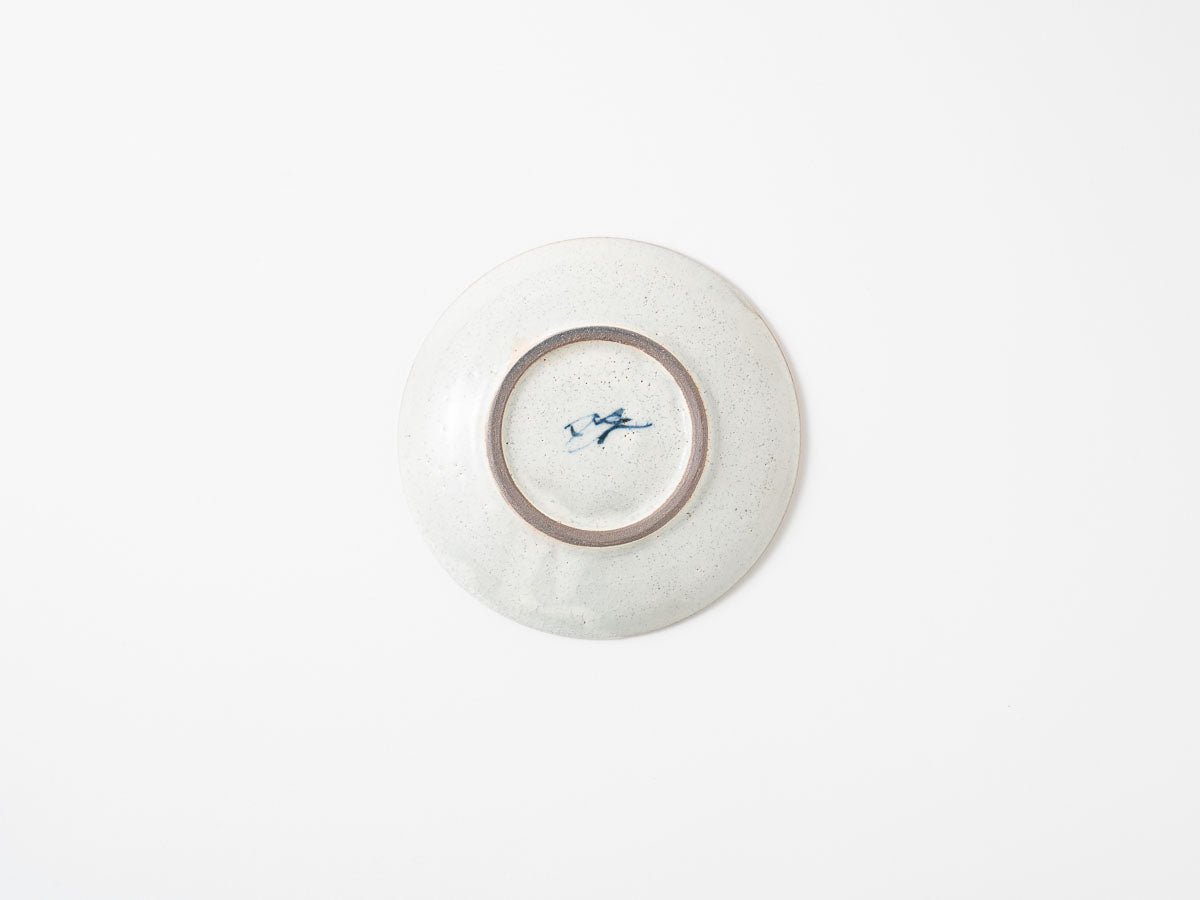 安南マット 花雲 四寸皿 【横田勝郎】