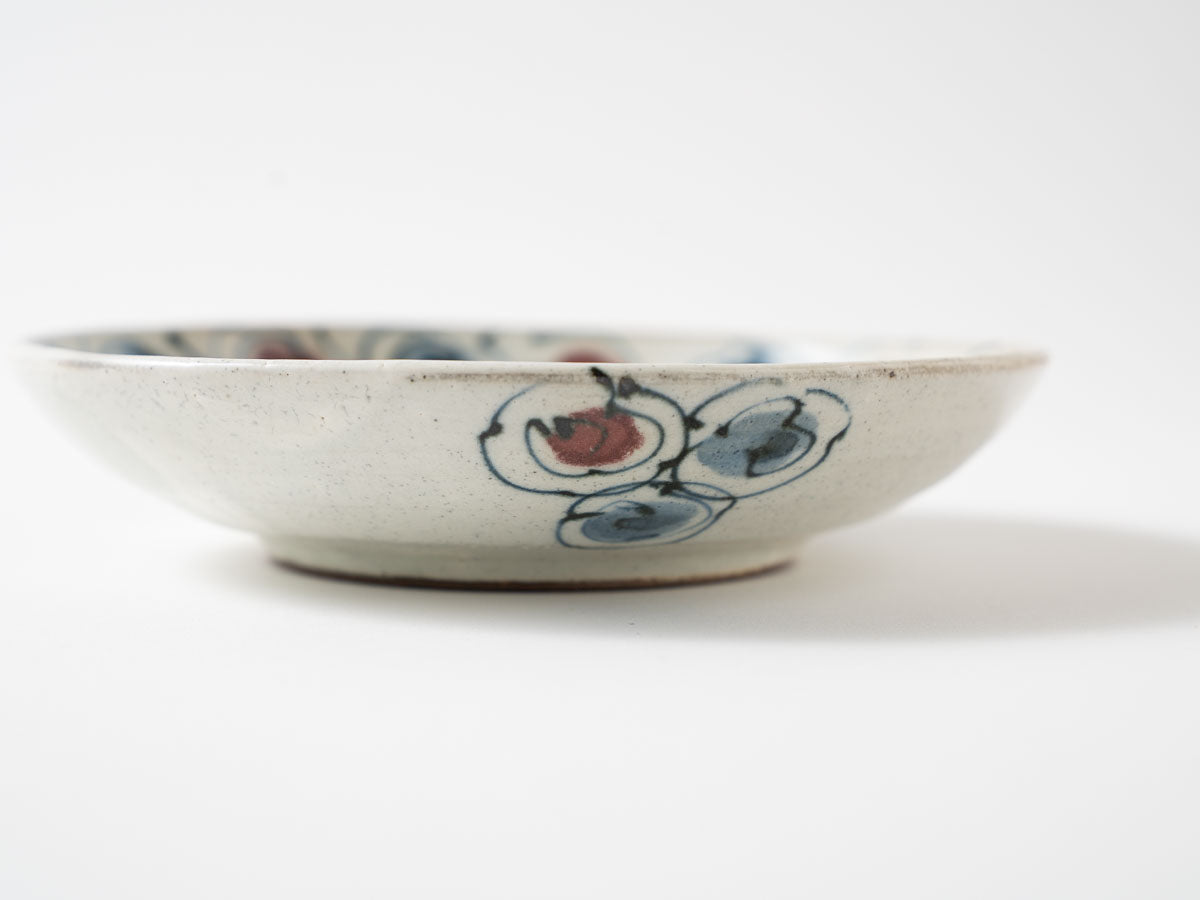 安南マット 花雲 五寸皿 【横田勝郎】