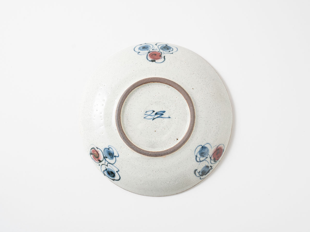 安南マット 花雲 六寸皿 【横田勝郎】