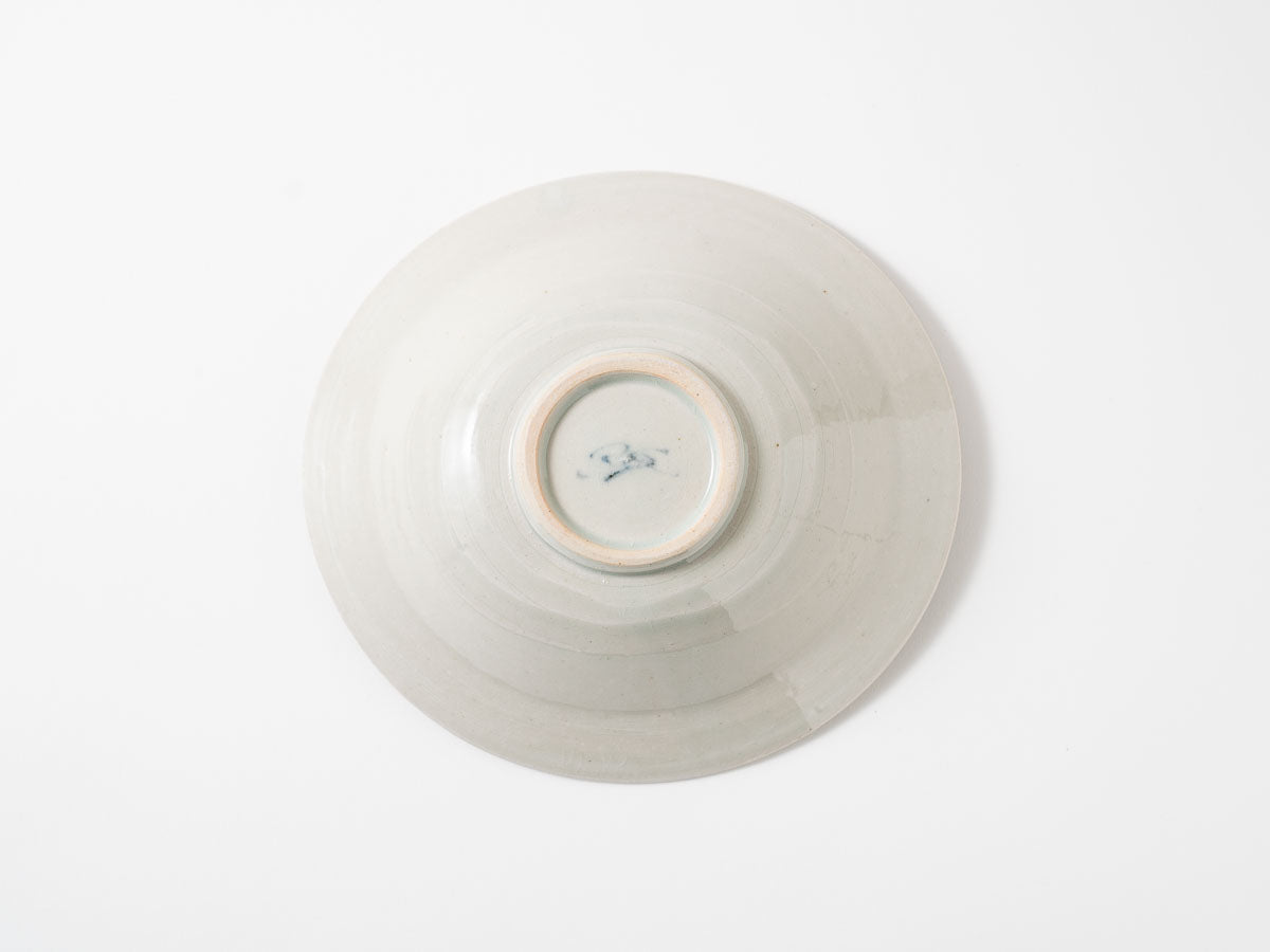 安南(磁)縁付二方なぶり七寸鉢花唐草【横田勝郎】