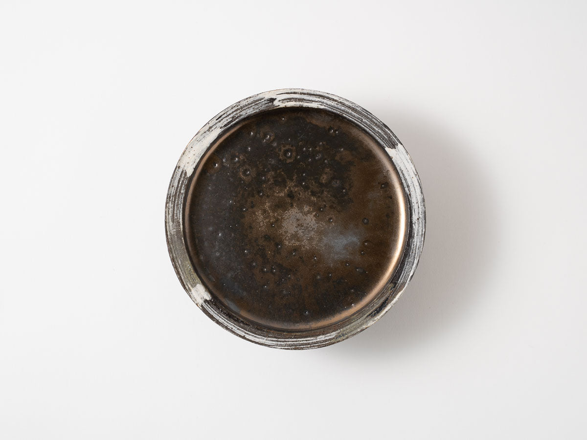 泥彩刷毛目コンポート皿 中【平井悠一】