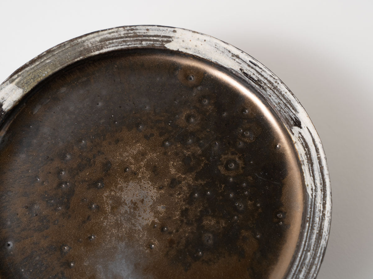 泥彩刷毛目コンポート皿 中【平井悠一】