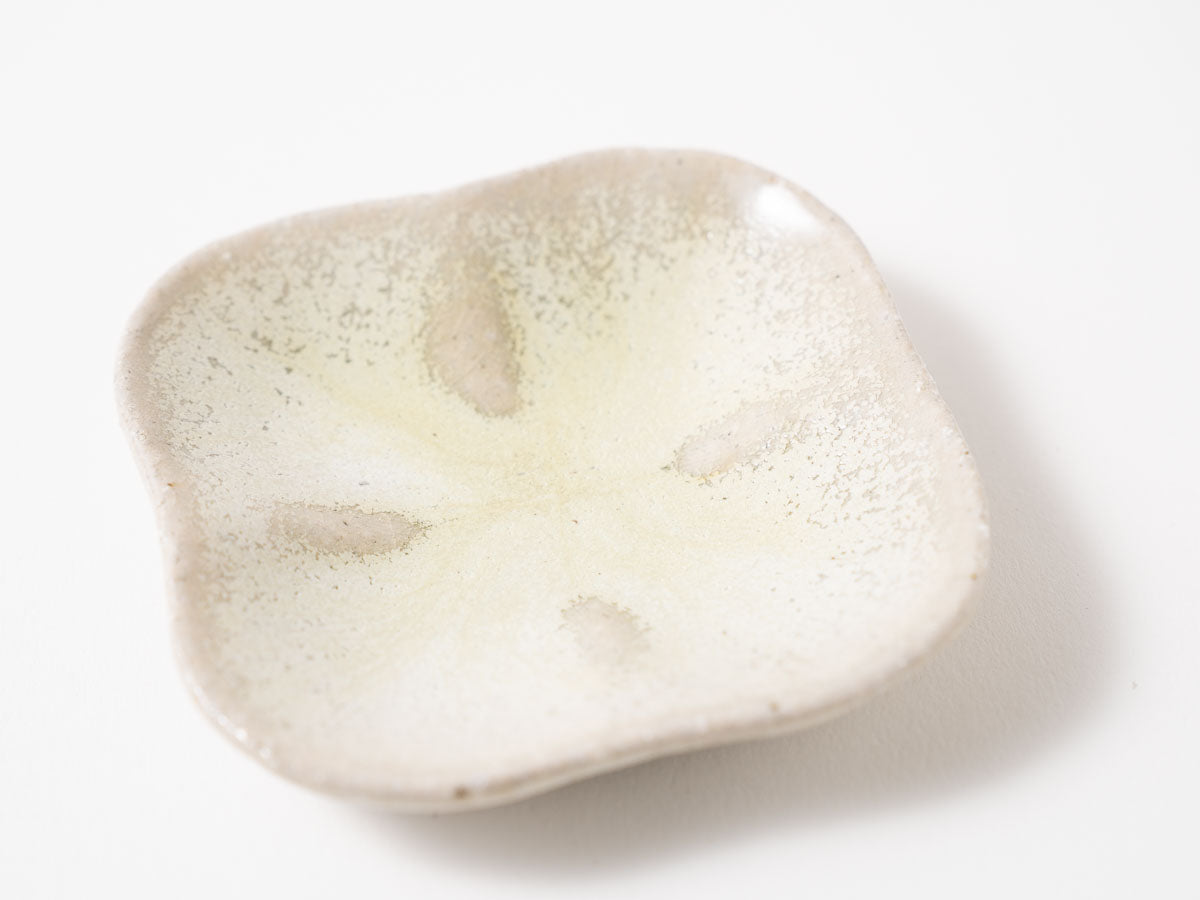 まるスクエアプレート S 白抹茶【藤原志鈴香】