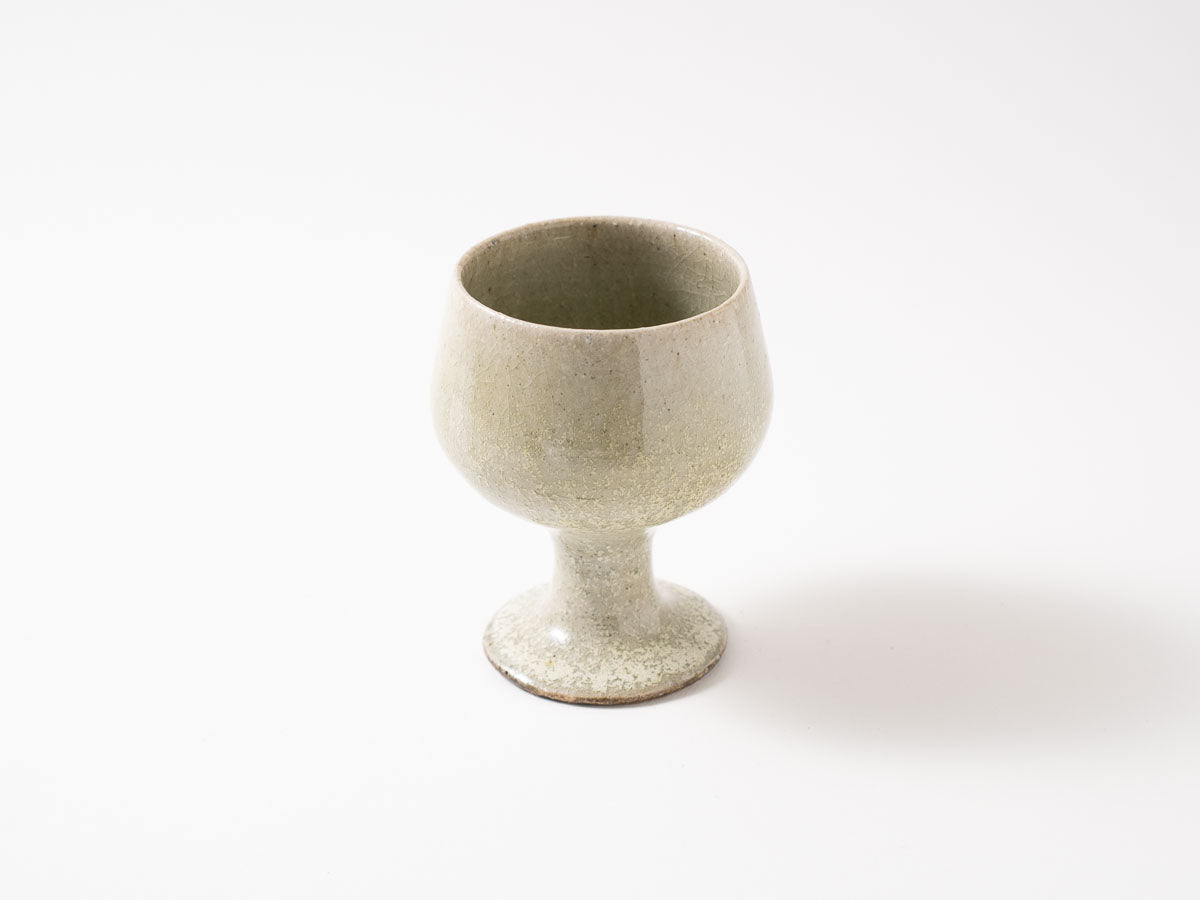 ゴブレット 白抹茶【藤原志鈴香】