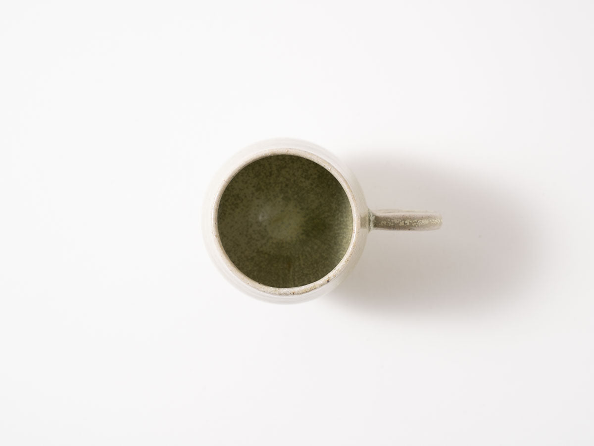 足付カップ 白抹茶【藤原志鈴香】