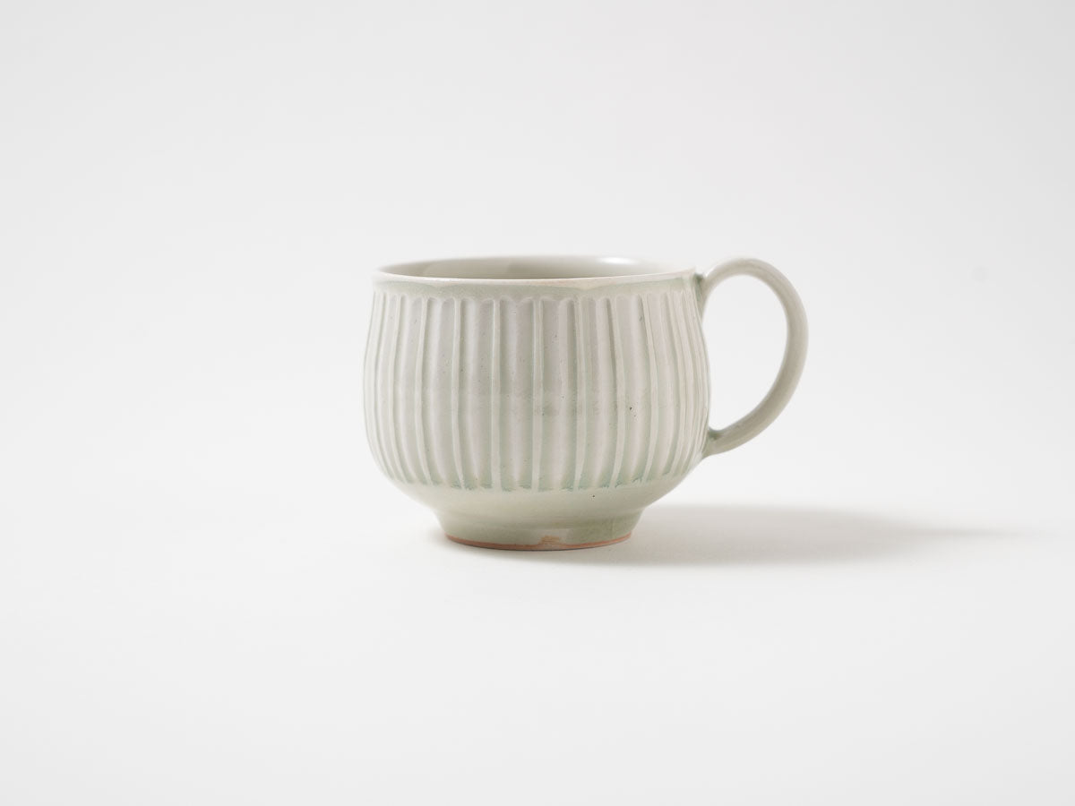 緑白釉鎬マグ【鈴木まどか】