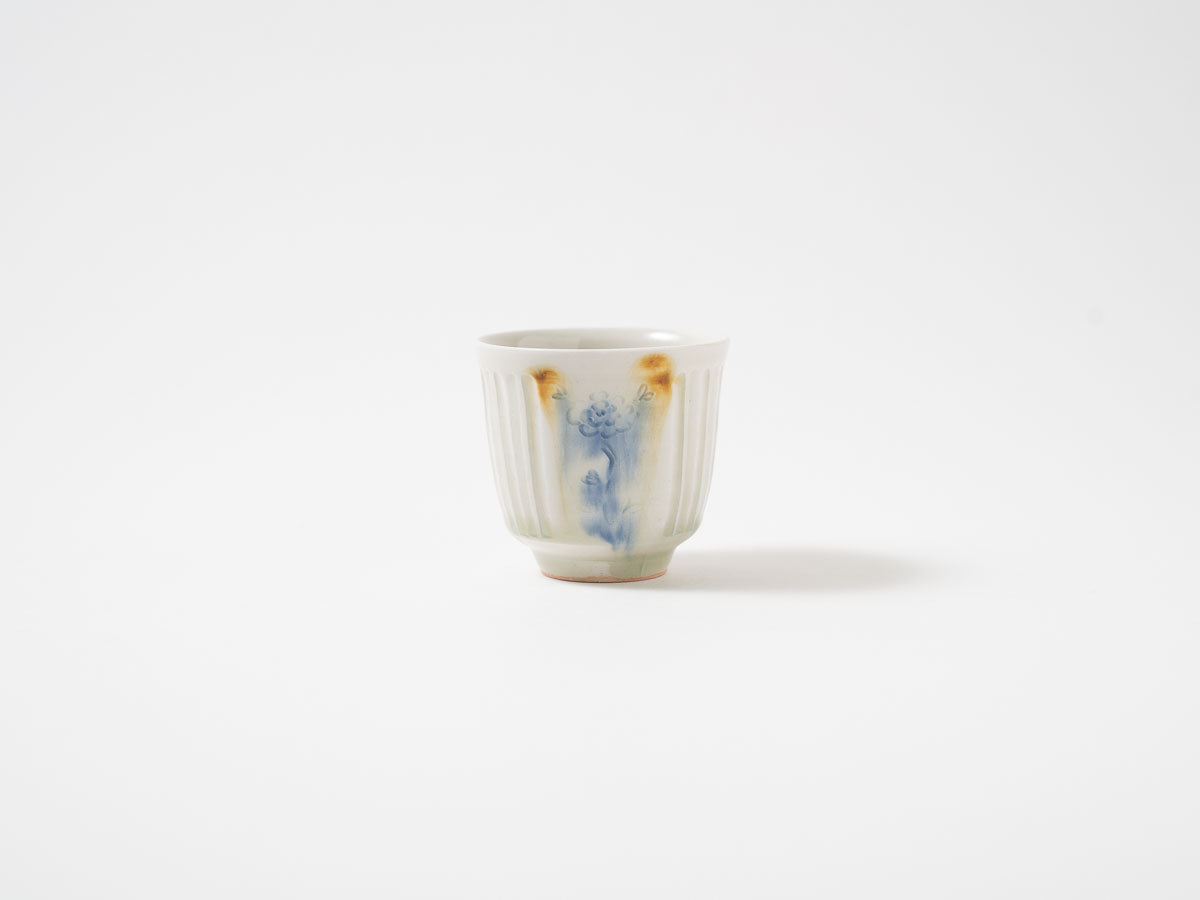 彫花紋鎬鉄彩茶杯【鈴木まどか】