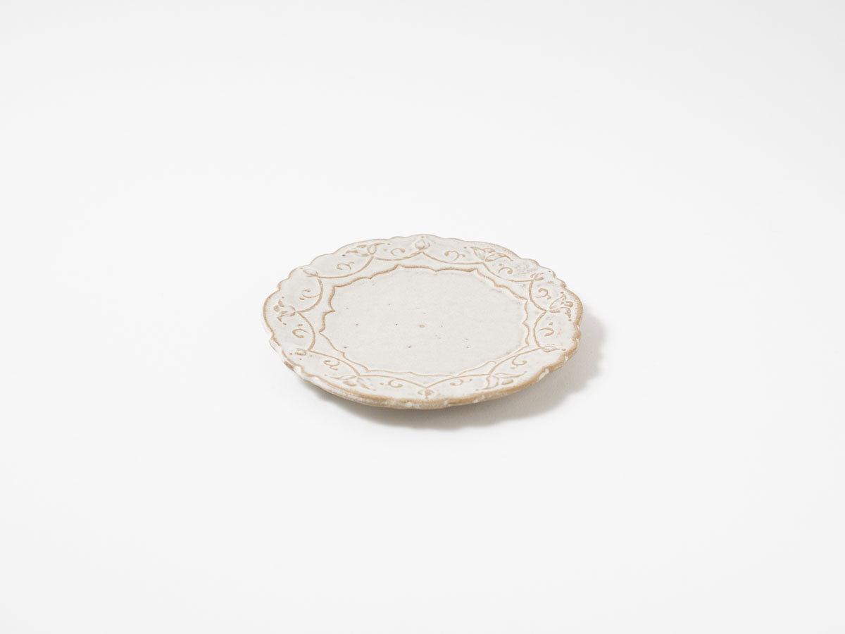 花リム四寸皿【樋口唯】