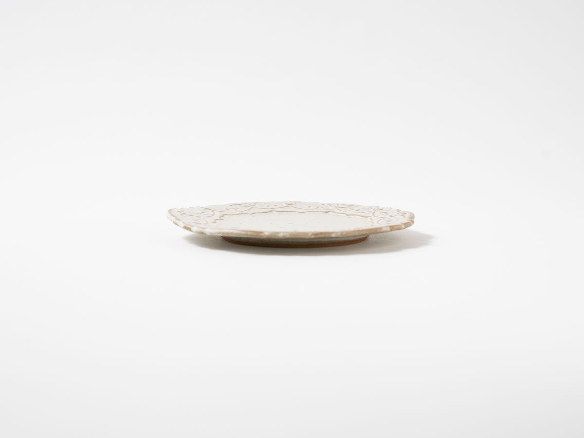 花リム四寸皿【樋口唯】