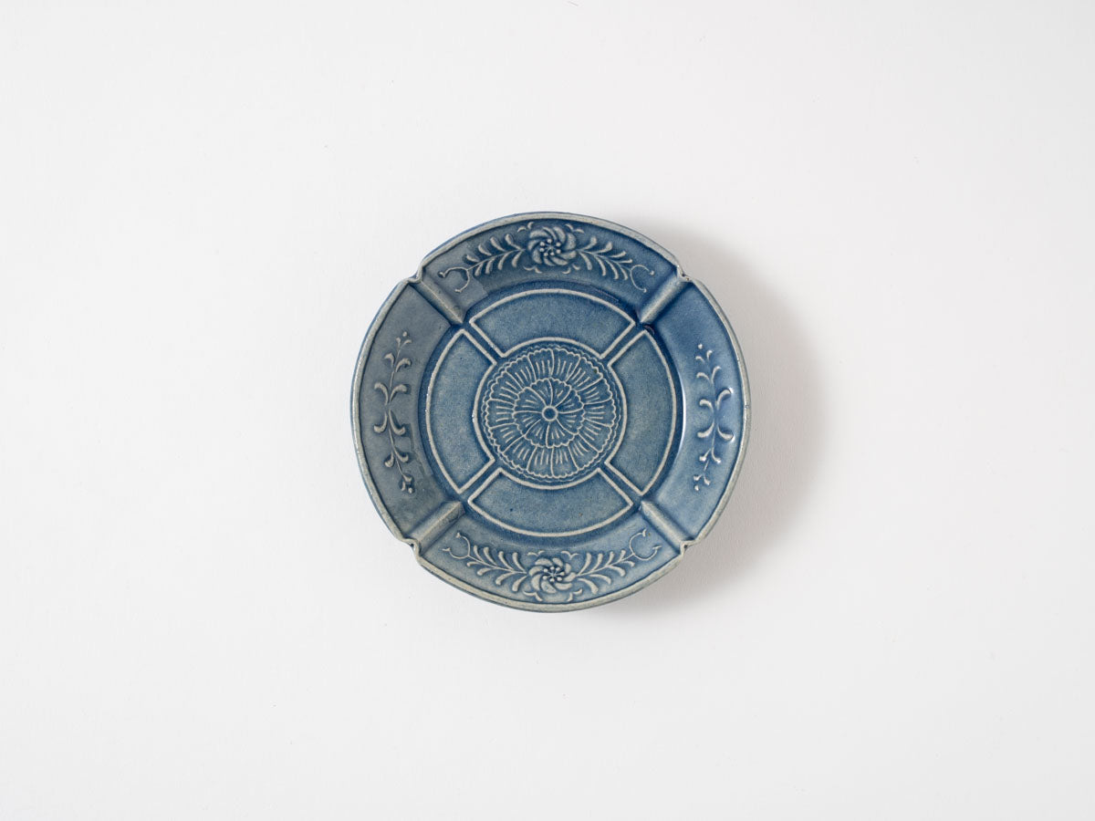 四方割花弁紋小皿【山崎瞳】