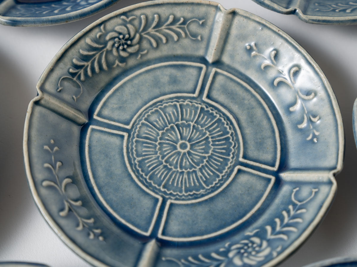 四方割花弁紋小皿【山崎瞳】