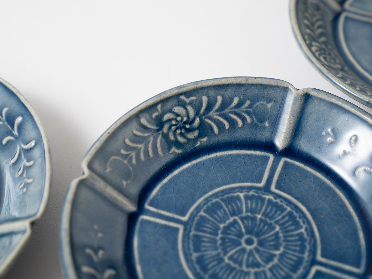 四方割花弁紋小皿【山崎瞳】