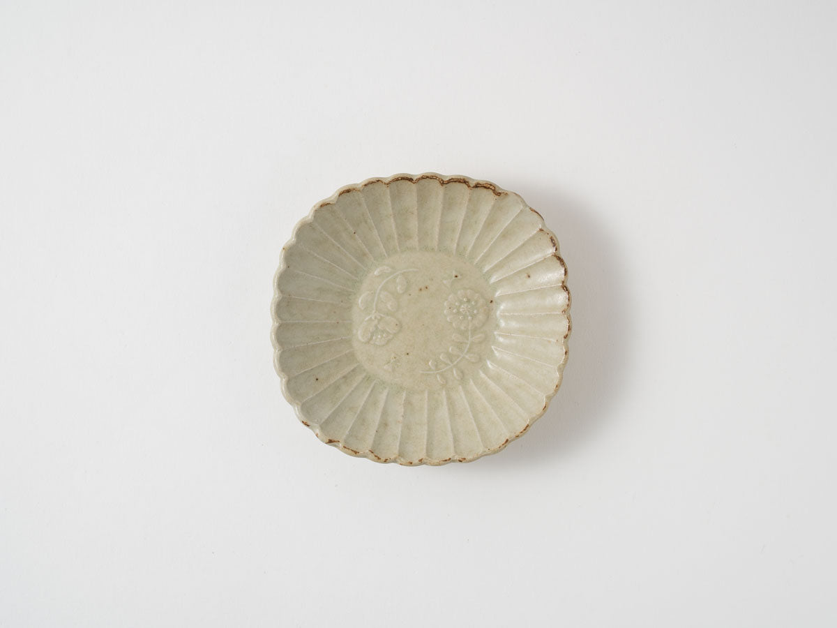 花巴紋菊割角小鉢【山崎瞳】