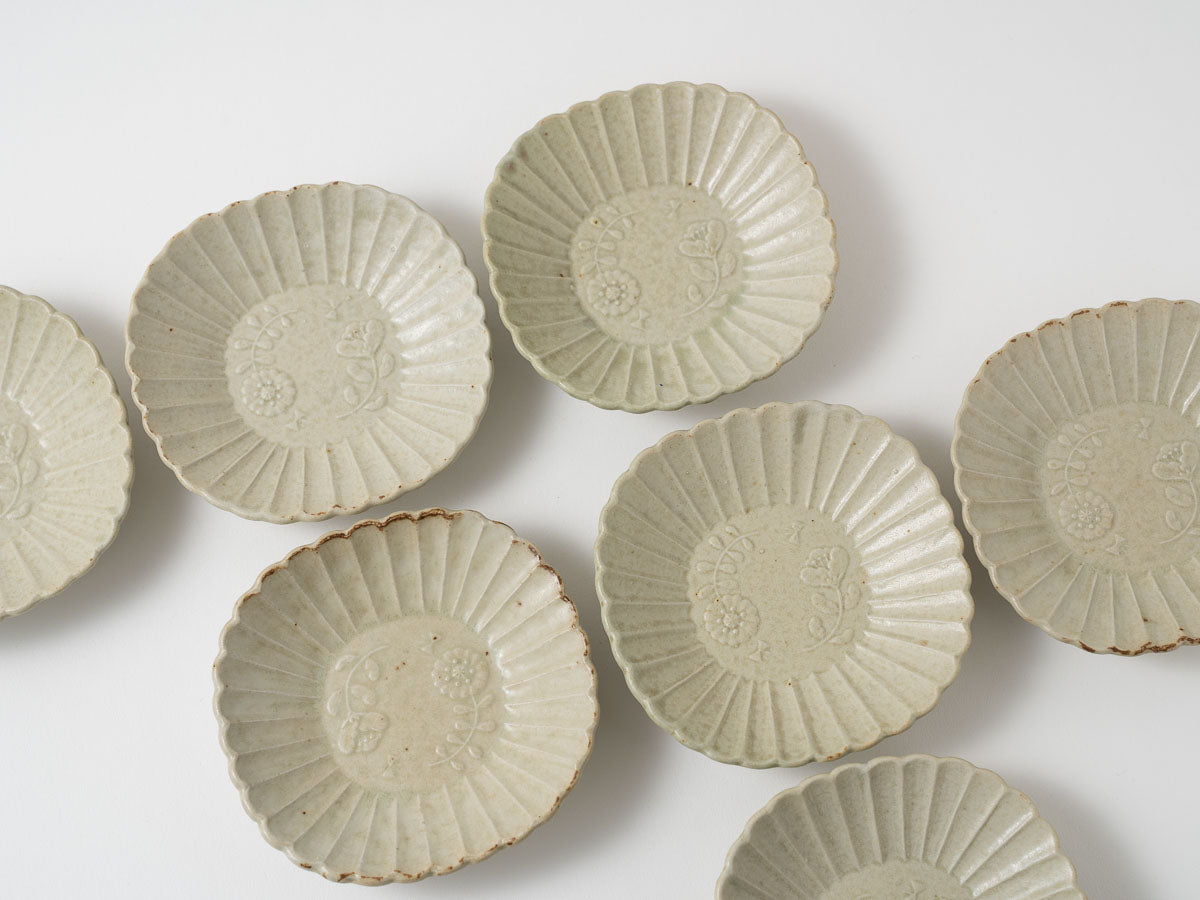 花巴紋菊割角小鉢【山崎瞳】