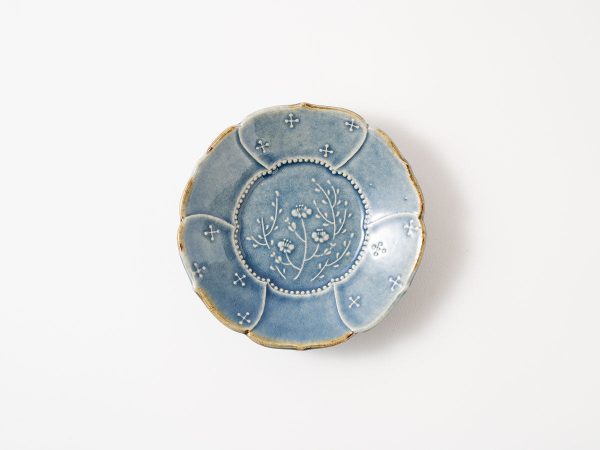 草花紋輪花小皿【山崎瞳】