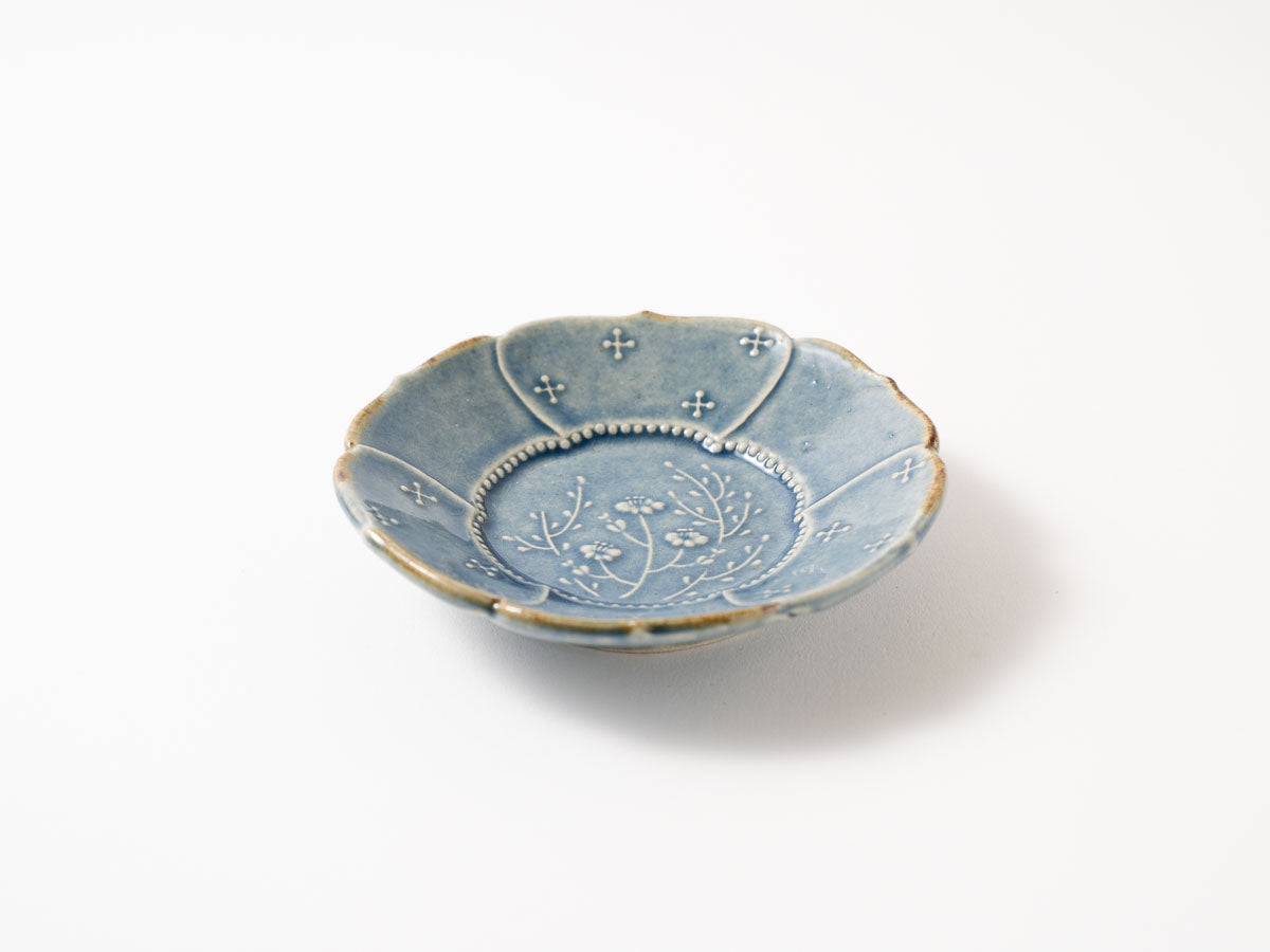 草花紋輪花小皿【山崎瞳】