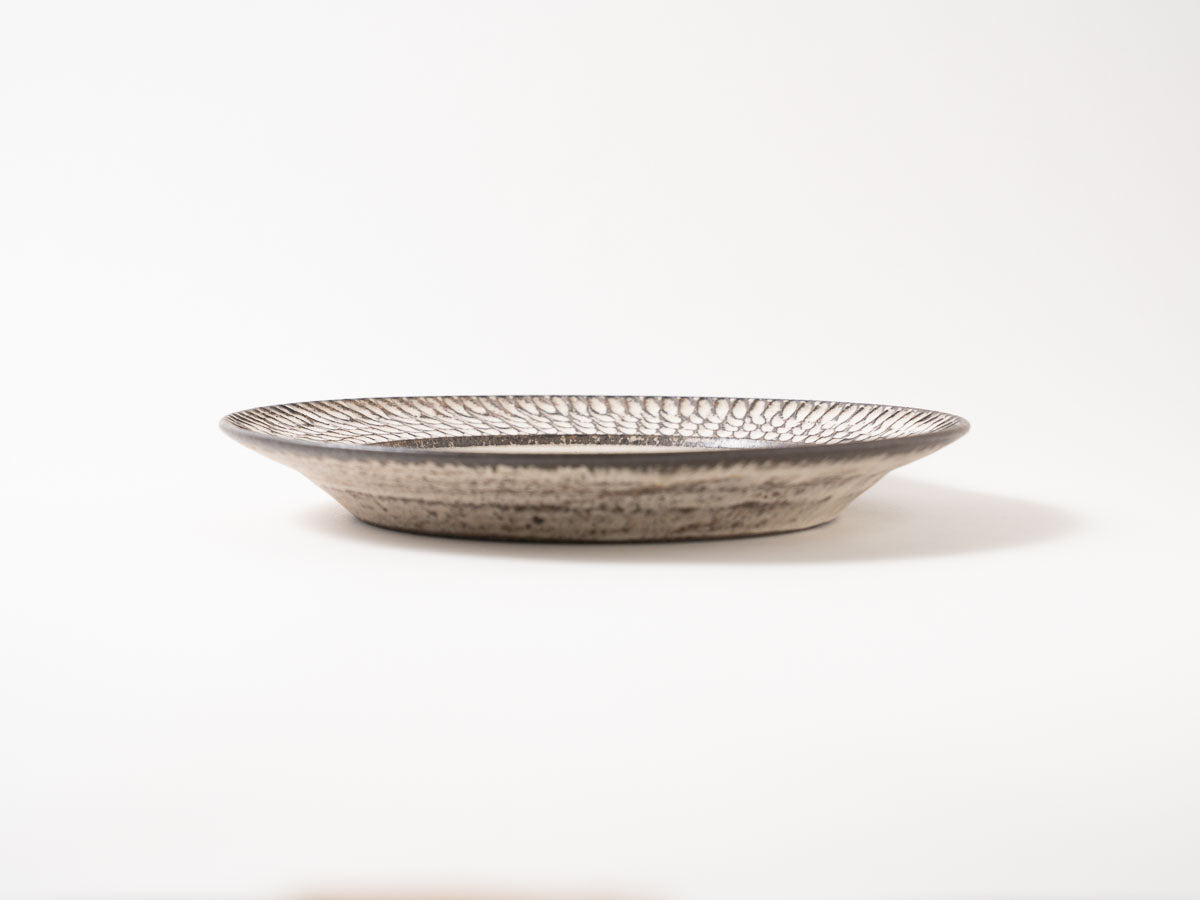 リム平皿 8寸【山本雅則ex25】