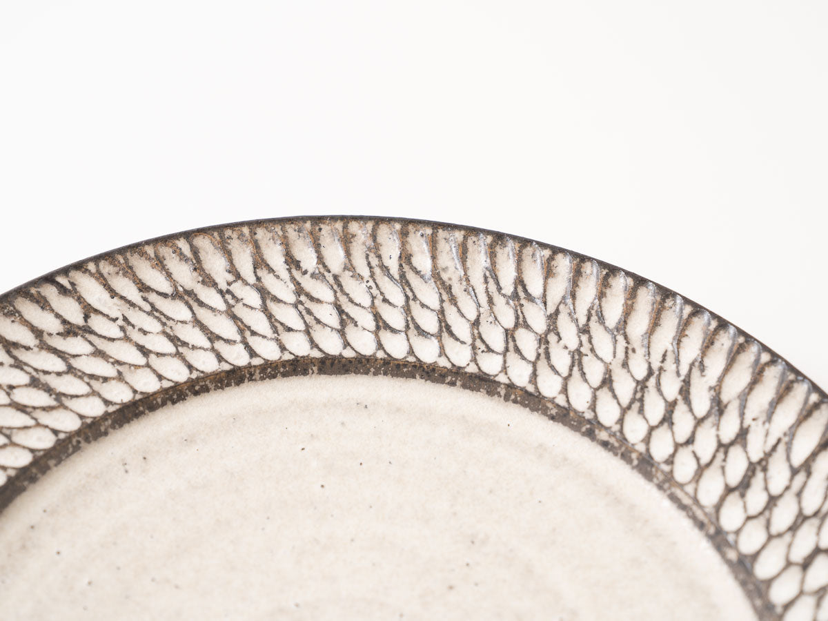 リム平皿 8寸【山本雅則ex25】