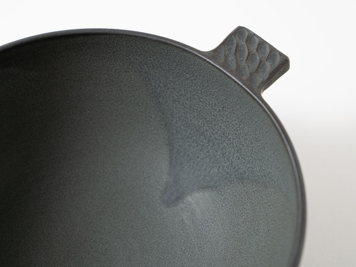 耳付スープボウル 大 緑【山本雅則】