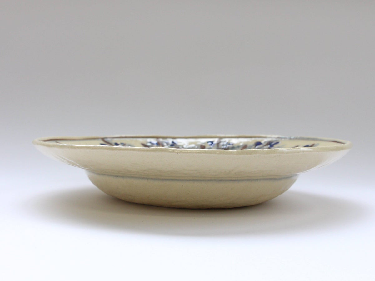 安南青エスニック7.5寸リム鉢【日比野正明】