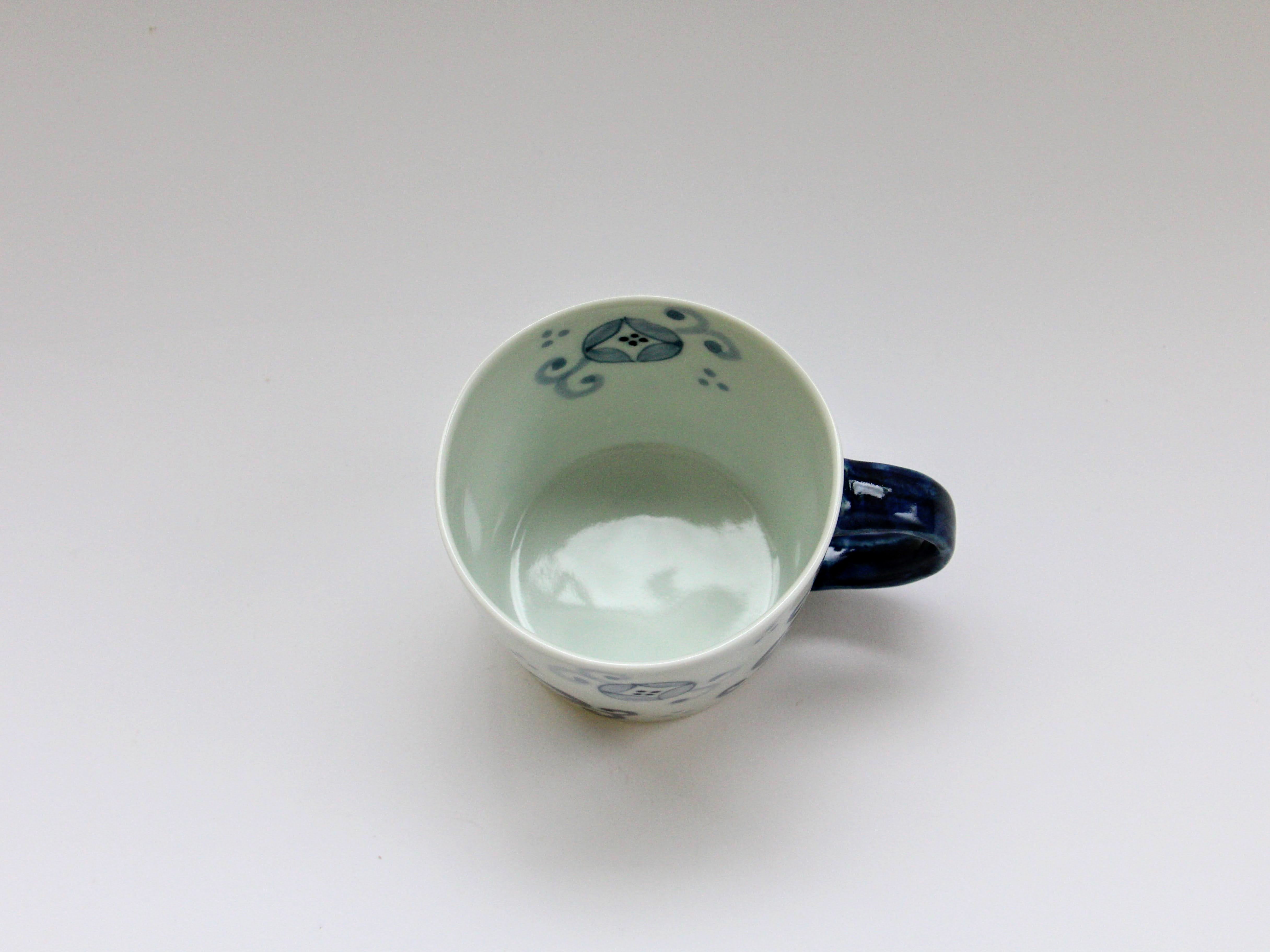 紋カフェマグ 青【一峰窯】