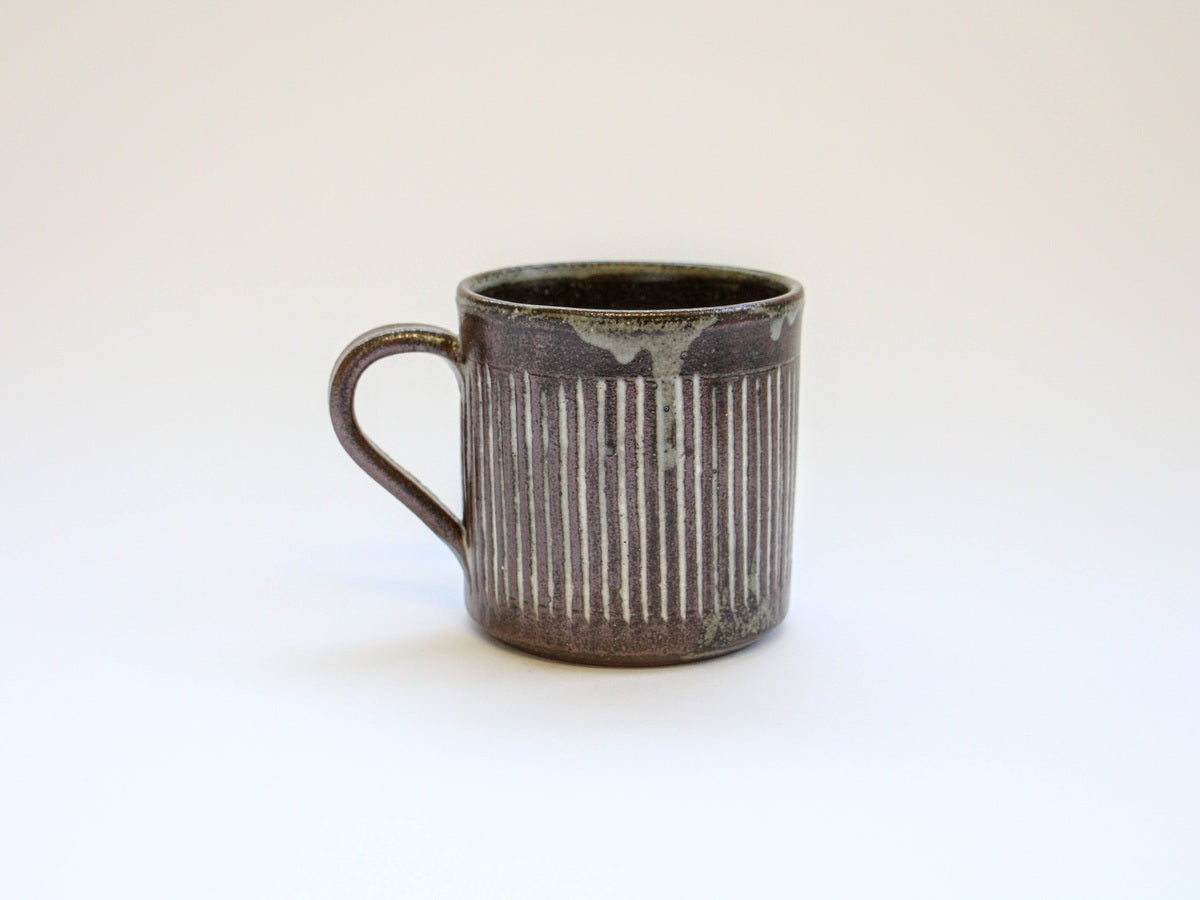 焼〆象嵌十草マグ【正陶苑】