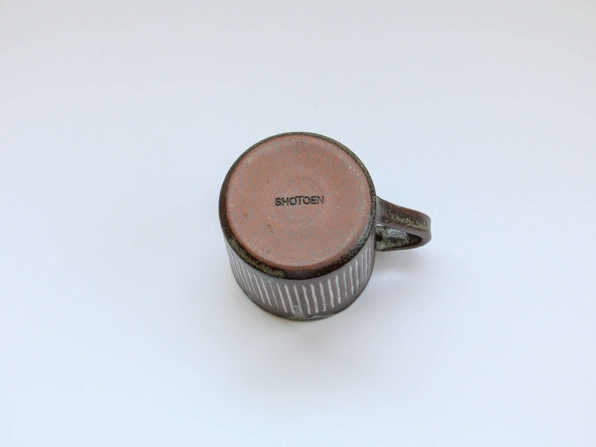 焼〆象嵌十草マグ【正陶苑】