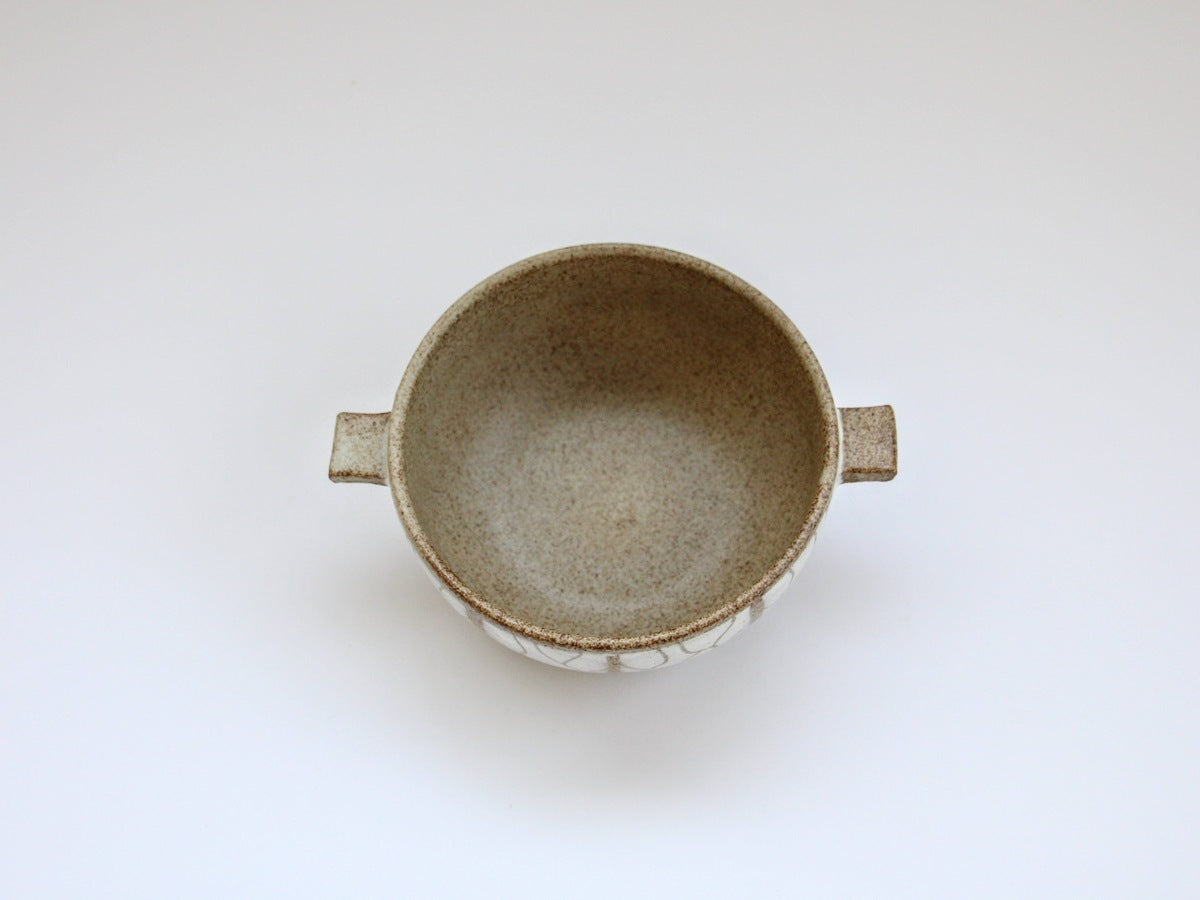 ルポ木立紋様両耳スープカップ【正陶苑】