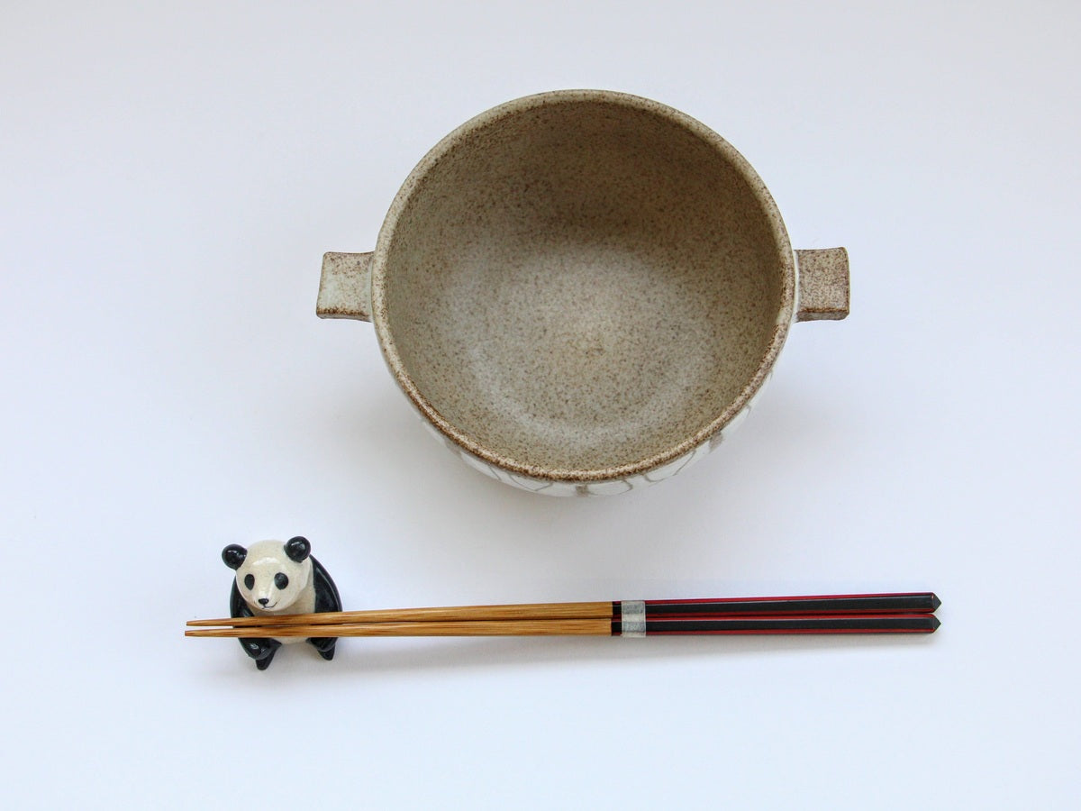 ルポ木立紋様両耳スープカップ【正陶苑】