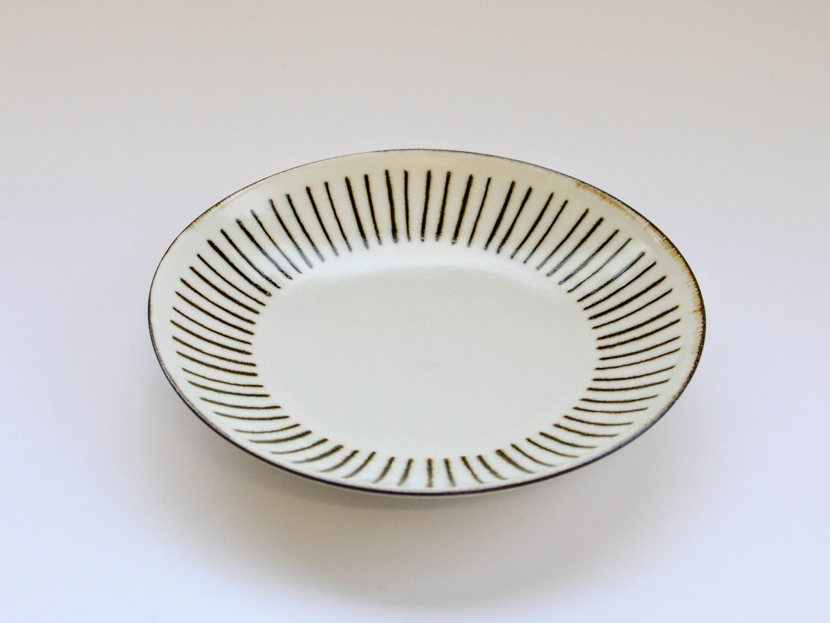 白磁十草7寸皿【小林哲也】