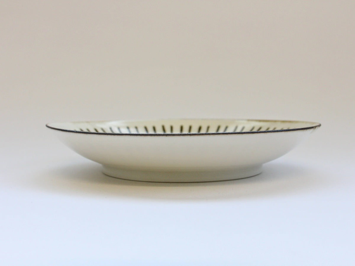 白磁十草7寸皿【小林哲也】