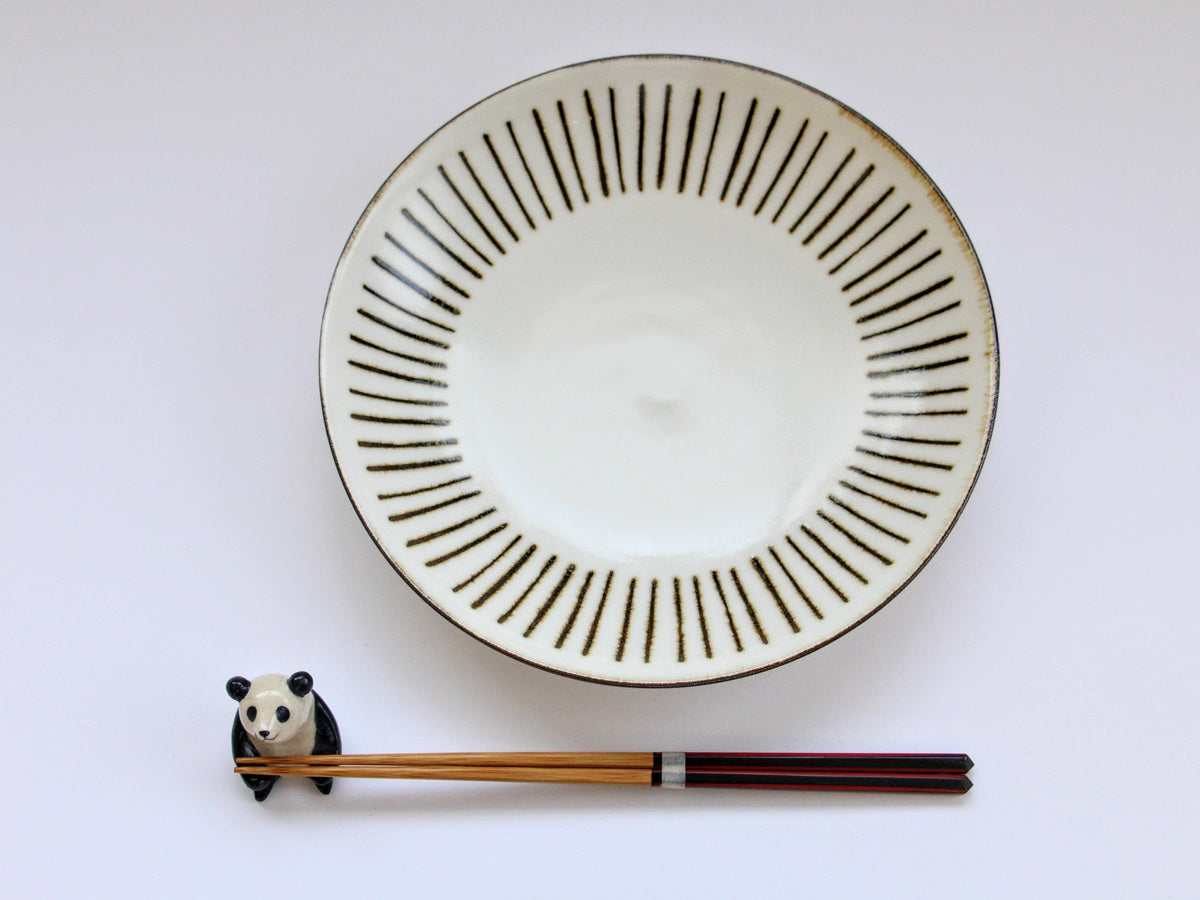 白磁十草7寸皿【小林哲也】