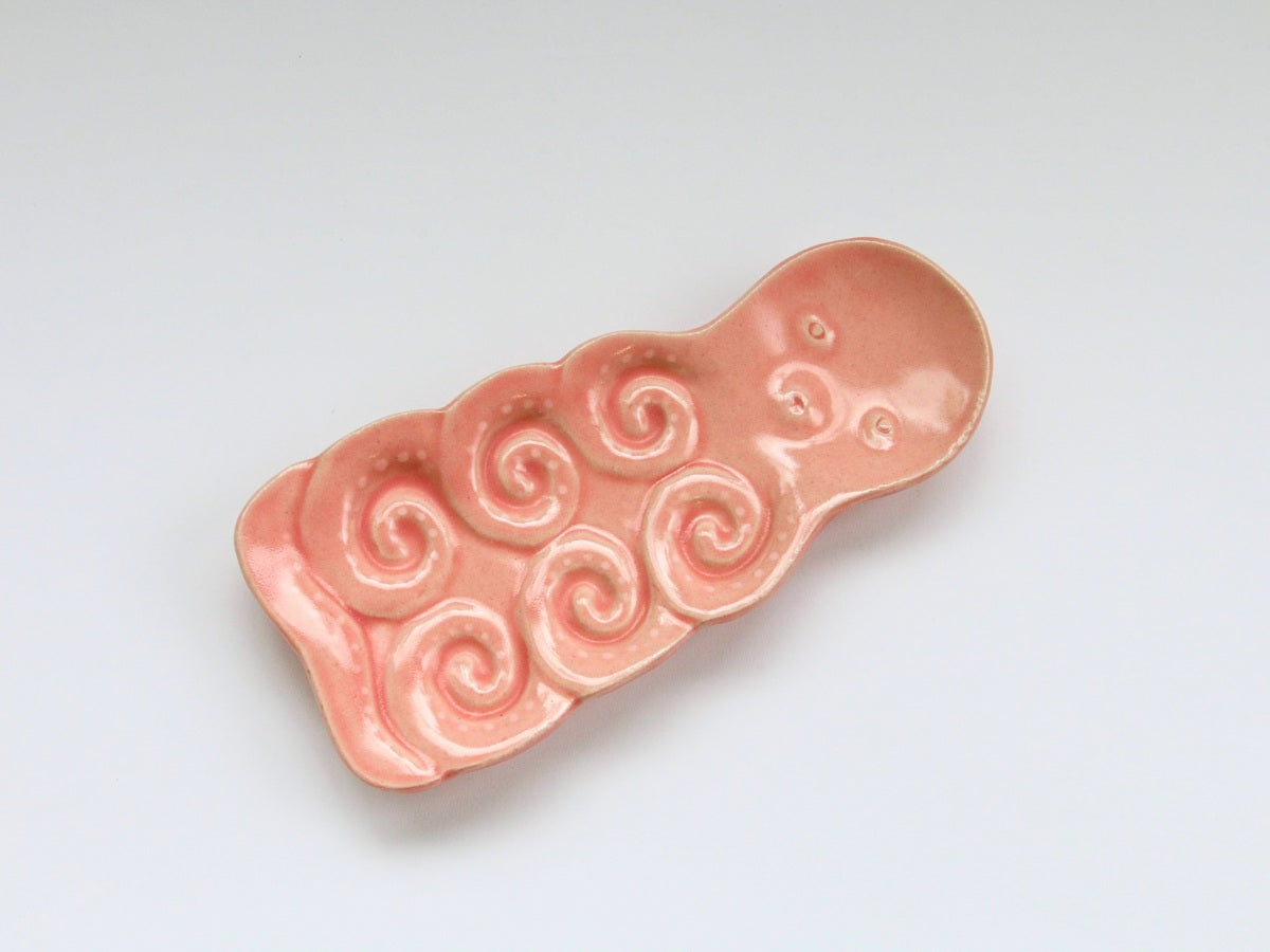 タコパ皿 ピンク【牧田亮】