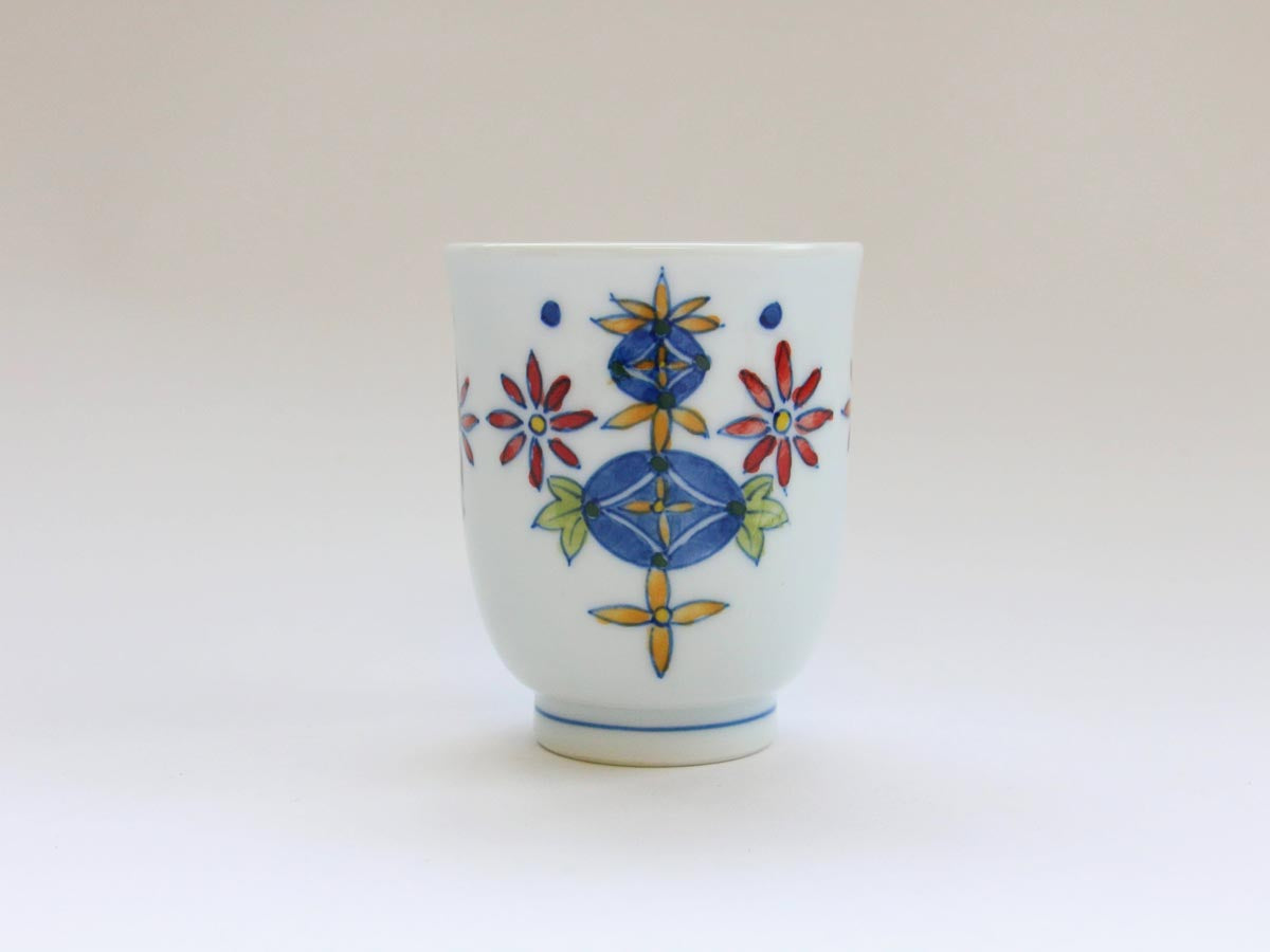 七宝つなぎ反コップ 大【田庄陶苑】