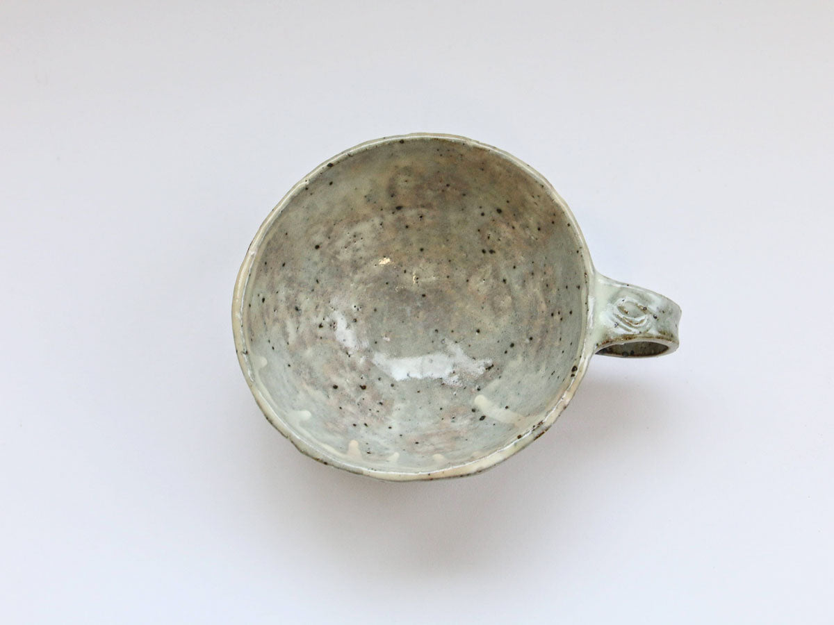 鉄粉引手付きサラダボウル【中尾彰秀】