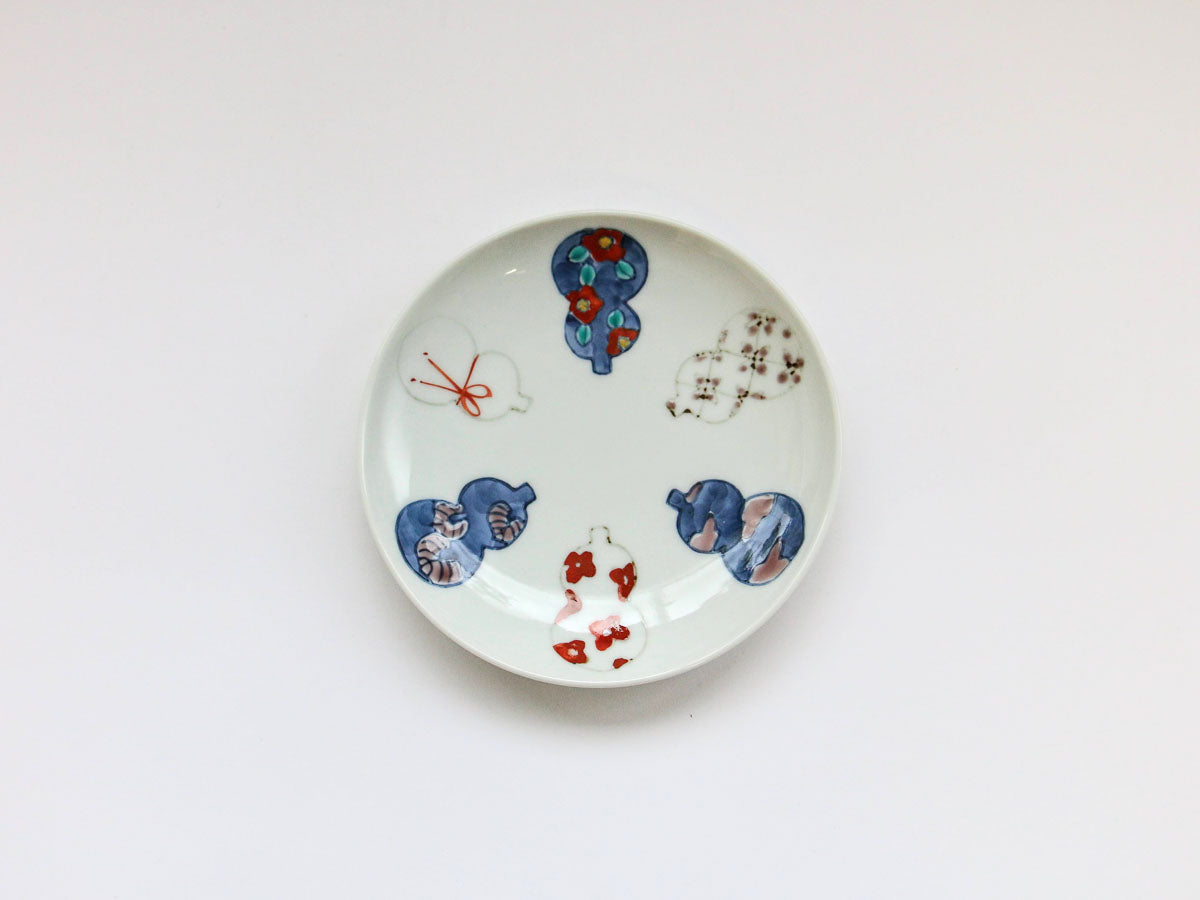 伊万里ひょうたん4寸皿【徳七窯】